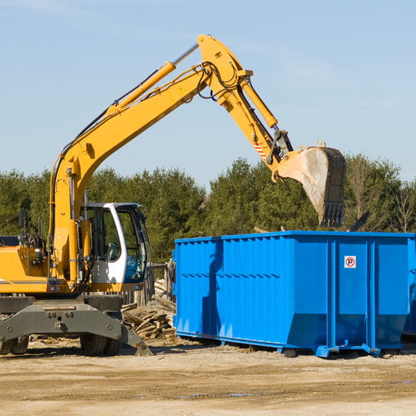 are there any restrictions on where a residential dumpster can be placed in Ebony